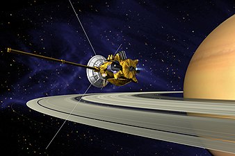 «Кассини-Гюйгенс» выходит на орбиту Сатурна (рисунок)