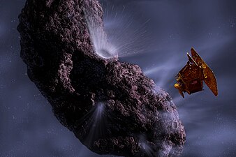 «Дип Импакт» у кометы Темпеля (рисунок)