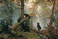 Утро в сосновом лесу. И. И. Шишкин. 1886. Масло, холст. Государственная Третьяковская галерея.