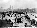 1880—1893, Галатский мост на фоне Новой мечети, Стамбул.