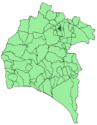 Расположение муниципалитета Фуэнтееридос на карте провинции