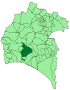 Расположение муниципалитета Хибралеон на карте провинции