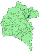Расположение муниципалитета Ла-Гранада-де-Рио-Тинто на карте провинции