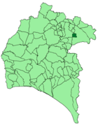 Расположение муниципалитета Игера-де-ла-Сьерра на карте провинции