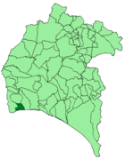 Расположение муниципалитета Исла-Кристина на карте провинции