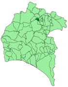 Расположение муниципалитета Хабуго на карте провинции