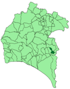 Расположение муниципалитета Мансанилья на карте провинции