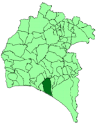 Расположение муниципалитета Могер на карте провинции
