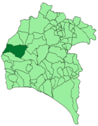 Расположение муниципалитета Пуэбла-де-Гусман на карте провинции
