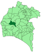 Расположение муниципалитета Алосно на карте провинции