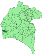 Расположение муниципалитета Сан-Сильвестре-де-Гусман на карте провинции