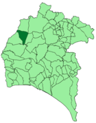 Расположение муниципалитета Санта-Барбара-де-Каса на карте провинции