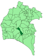 Расположение муниципалитета Тригерос на карте провинции