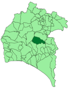 Расположение муниципалитета Вальверде-дель-Камино на карте провинции