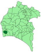 Расположение муниципалитета Вильябланка на карте провинции