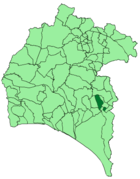 Расположение муниципалитета Вильяльба-дель-Алькор на карте провинции