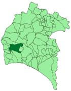 Расположение муниципалитета Вильянуэва-де-лос-Кастильехос на карте провинции