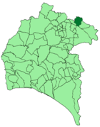 Расположение муниципалитета Арройомолинос-де-Леон на карте провинции