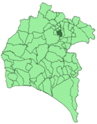 Расположение муниципалитета Алахар на карте провинции