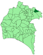 Расположение муниципалитета Кала на карте провинции