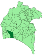 Расположение муниципалитета Картая на карте провинции
