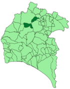 Расположение муниципалитета Кортегана на карте провинции