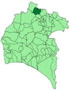 Расположение муниципалитета Кумбрес-де-Сан-Бартоломе на карте провинции