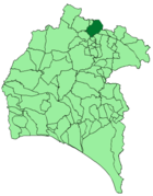 Расположение муниципалитета Кумбрес-Майорес на карте провинции