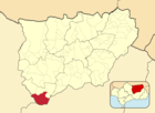 Расположение муниципалитета Алькала-ла-Реаль на карте провинции