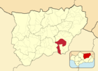 Расположение муниципалитета Кесада на карте провинции