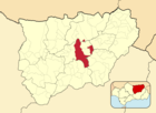 Расположение муниципалитета Убеда на карте провинции