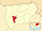 Расположение муниципалитета Хаэн на карте провинции