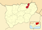 Расположение муниципалитета Чиклана-де-Сегура на карте провинции