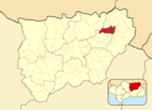 Расположение муниципалитета Беас-де-Сегура на карте провинции