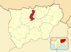 Расположение муниципалитета Вильчес на карте провинции