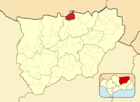 Расположение муниципалитета Альдеакемада на карте провинции