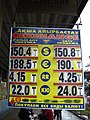 Сокращение RR на табло курсов валют в Алма-Ате, Казахстан (2009 г.)