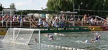Во́дное по́ло[1] (англ. Water polo) — спортивная командная игра, которая проводится в воде. Игра может проходить как в естественных водоёмах, так и в бассейнах. Одновременно в игре участвуют две команды, задача которых забить как можно больше голов в ворота соперника за время игры.