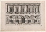 Палаццо Каприни (Палаццо Рафаэля). Проект Д. Браманте. 1509. Рим. Офорт 1549 г.
