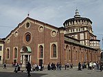 Базилика Санта-Мария-делле-Грацие. Тибуриум над средокрестием церкви с характерной «ломбардской арочной галереей». 1492—1497. Милан