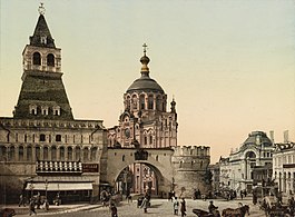 Владимирские (Сретенские) ворота и часовня Пантелеймона Целителя, конец XIX века