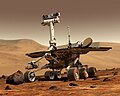Художественная концепция марсоходов миссии Mars Exploration Rover — «Спирита» и «Оппортьюнити» на Марсе