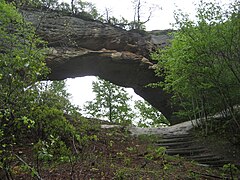 Природная арка в национальном парке Daniel Boone National Forest, Кентукки, США
