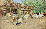 Птичий двор (картина Гуго Мюлига[en] (1854—1929)