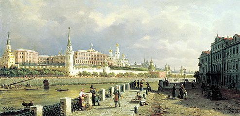 Москва. Вид на Кремль от Софийской набережной, 1879