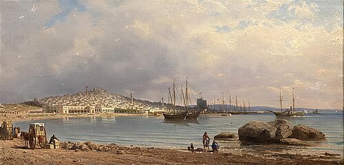 Вид Баку с моря (1872). Национальный музей искусств Азербайджана, Баку