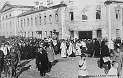 Похороны А. Блока Процессия на Офицерской улице. 10 августа 1921 года.