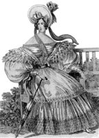 Модный силуэт из журнала Wiener Moden, 1832.