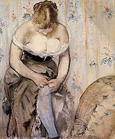 Эдуард Мане, Женщина с подвязкой. 1878. Музей Ордрупгаард. Копенгаген.