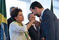 Принц Астурийский Филипп VI целует руку Дилмы Руссефф